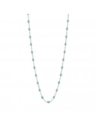 Collier Classique Gigi, 42 cm, Or Rose, Turquoise Toutes les collections ici