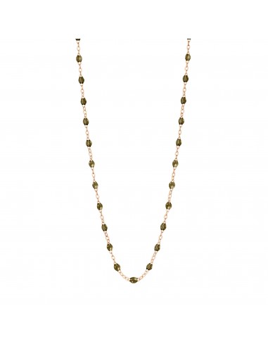 Collier Classique Gigi, 42 cm, Or Rose, Kaki 2023