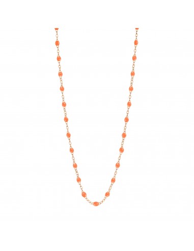 Collier Classique Gigi, 42 cm, Or Rose, Orange les ctes