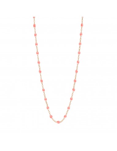 Collier Classique Gigi, 42 cm, Or Rose, Fuchsia d'Europe débarque