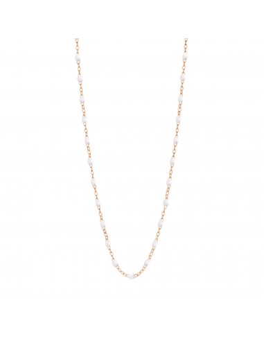 Collier Classique Gigi, 42 cm, Or Rose, Blanc pour bénéficier 