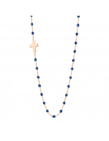 Collier Classique , 42 cm, Or Rose, Prusse, Croix côté Faites des économies