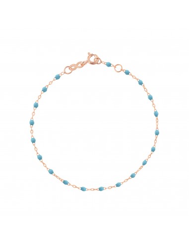 Bracelet Classique Gigi, 17 cm, Or Rose, Turquoise français