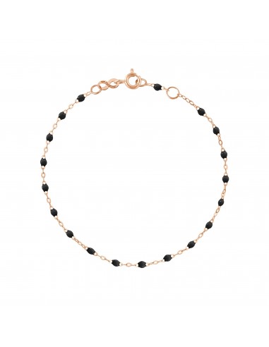 Bracelet Classique Gigi, 17 cm, Or Rose, Noir est présent 