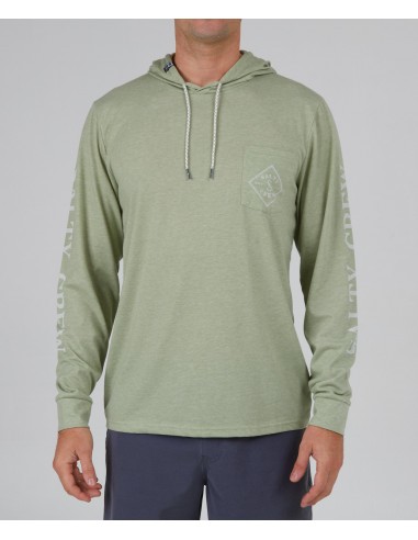 Tippet Pocket Hood Tech Tee - Dusty Sage français